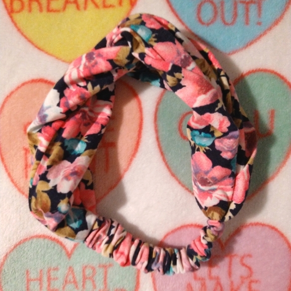 None Accessories - Pink Floral Hairband